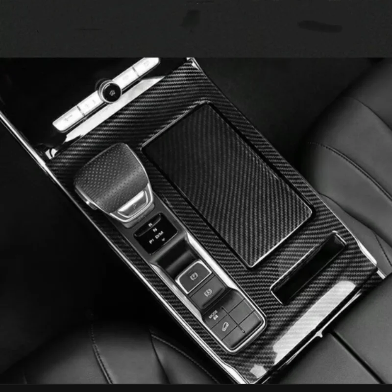 Car Set ABS Carbon Trim Interior Moulding Window Lift Center Console Panel Inner Handle Fit For Roewe RX5 MAX 2019-2021