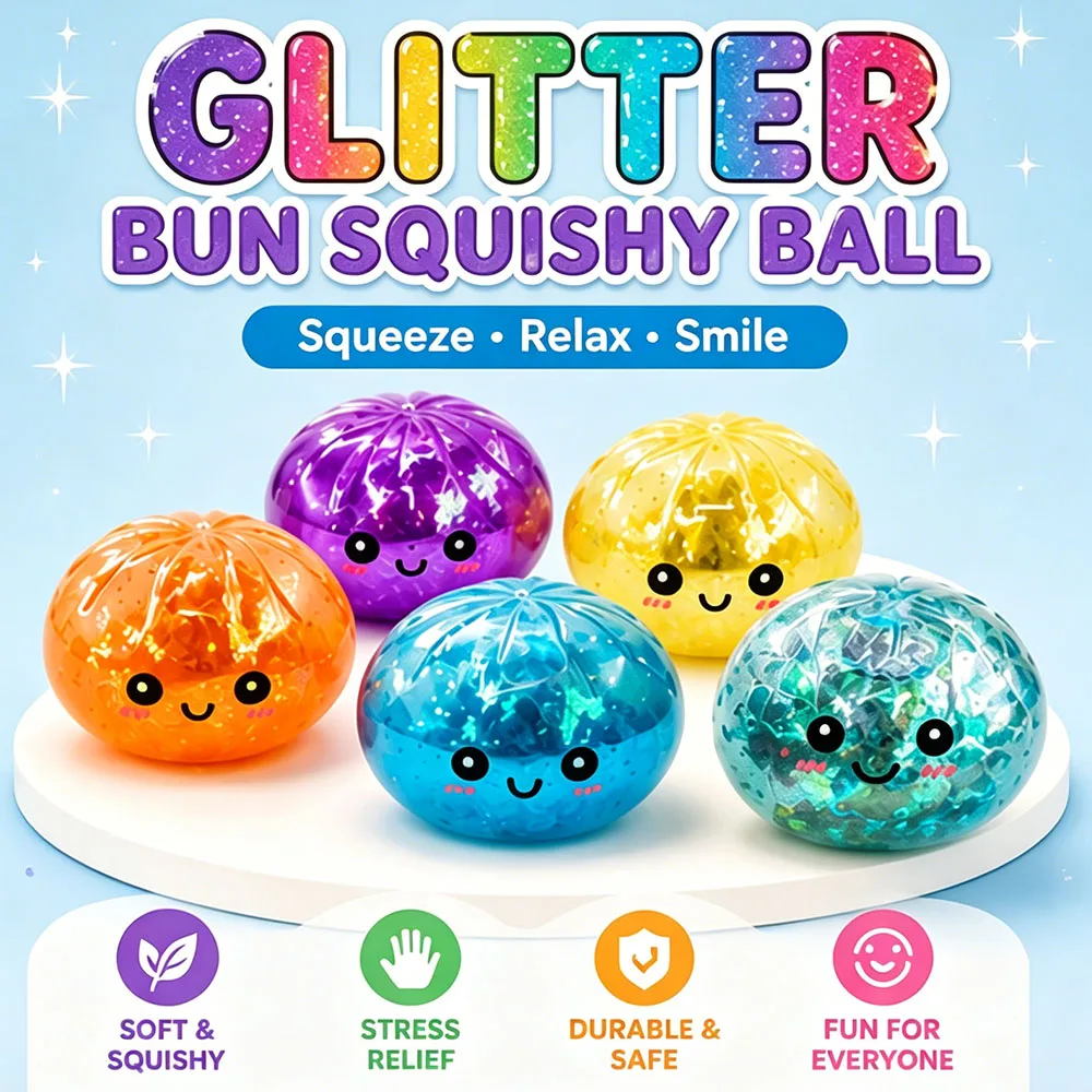 Mystery Blind Box Bao Bun Squishy Jelly Beads Filled Fake Food Non Sticky Slow Rising Squeeze Portable Desk Vent Gadget Prop