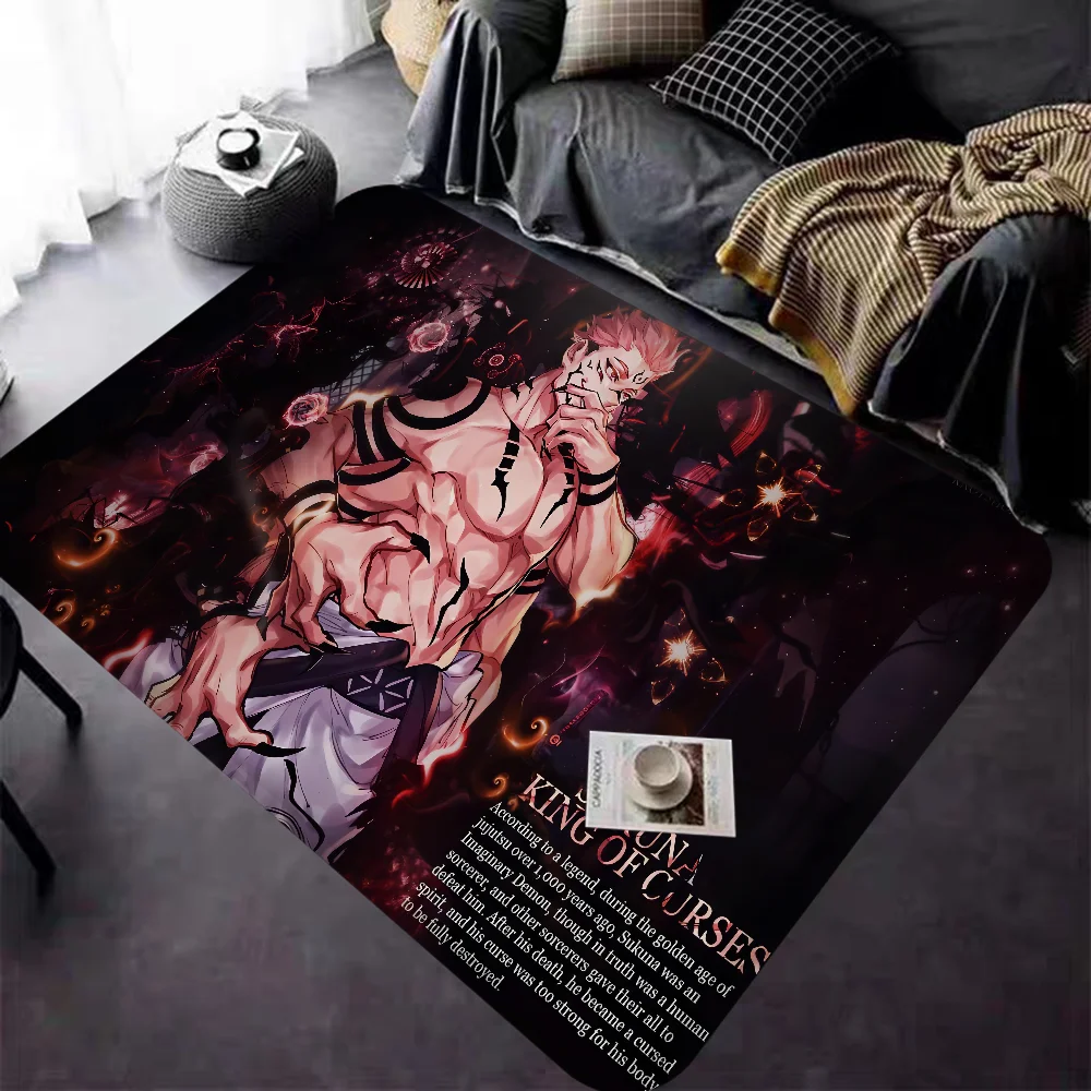 Anime Jujutsu Kaisen Ryomen Sukuna Entrance Door Mat Washable Non-Slip Living Room Sofa Chairs Area Mat Kitchen Welcome Doormat