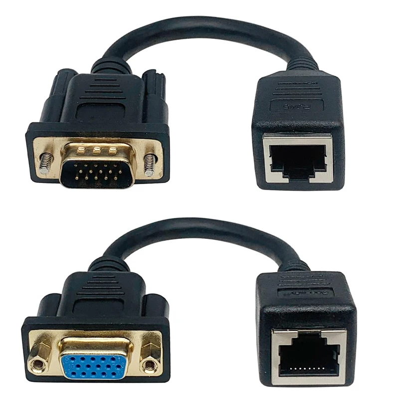 

RJ45 Female To VGA 15Pin Cat5/6 Extender Network Adapter Cable for Multimedia Video