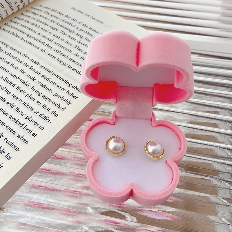 

Коробка для аксессуаров для цветочного торта, милая и милая бархатная розовая коробка для хранения для девочек