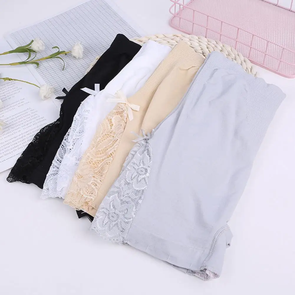 High Waist Shorts Women Shorts High Waist Safety Shorts Pants Breathable Stretchy Hip Lift Bottoms with Lace Detail for Women