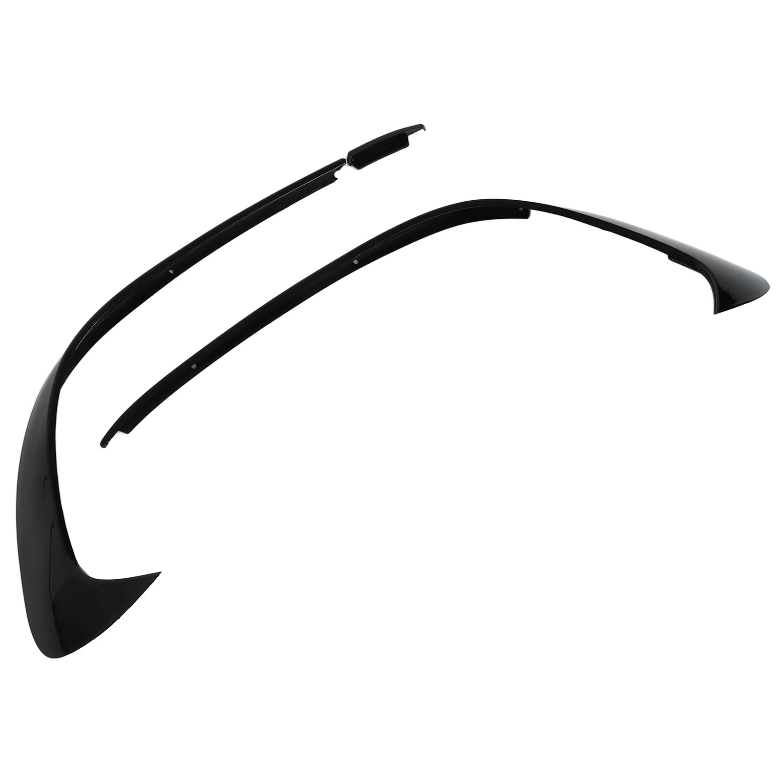 3pcs Glossy Black Front Bumper Spoiler Splitter Trim Replacement for Mercedes‑Benz A‑Class W176 AMG‑Line A45 2015‑2018