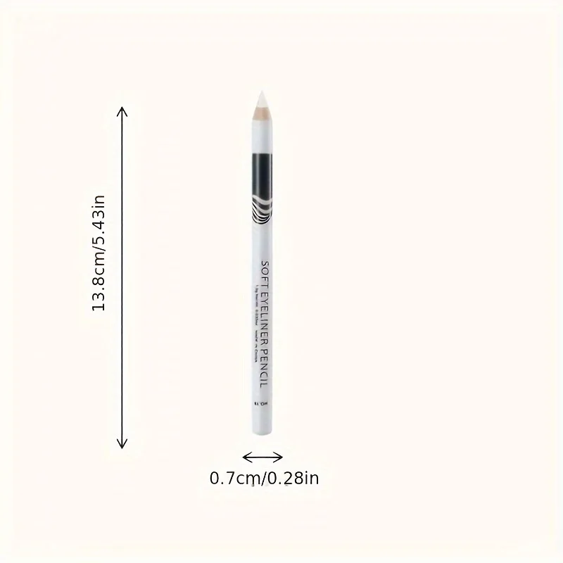 防水ホワイトアイライナー3本。 長持ちし、滑らかで、簡単に着用できます。 目元の美白剤。 音楽祭に最適