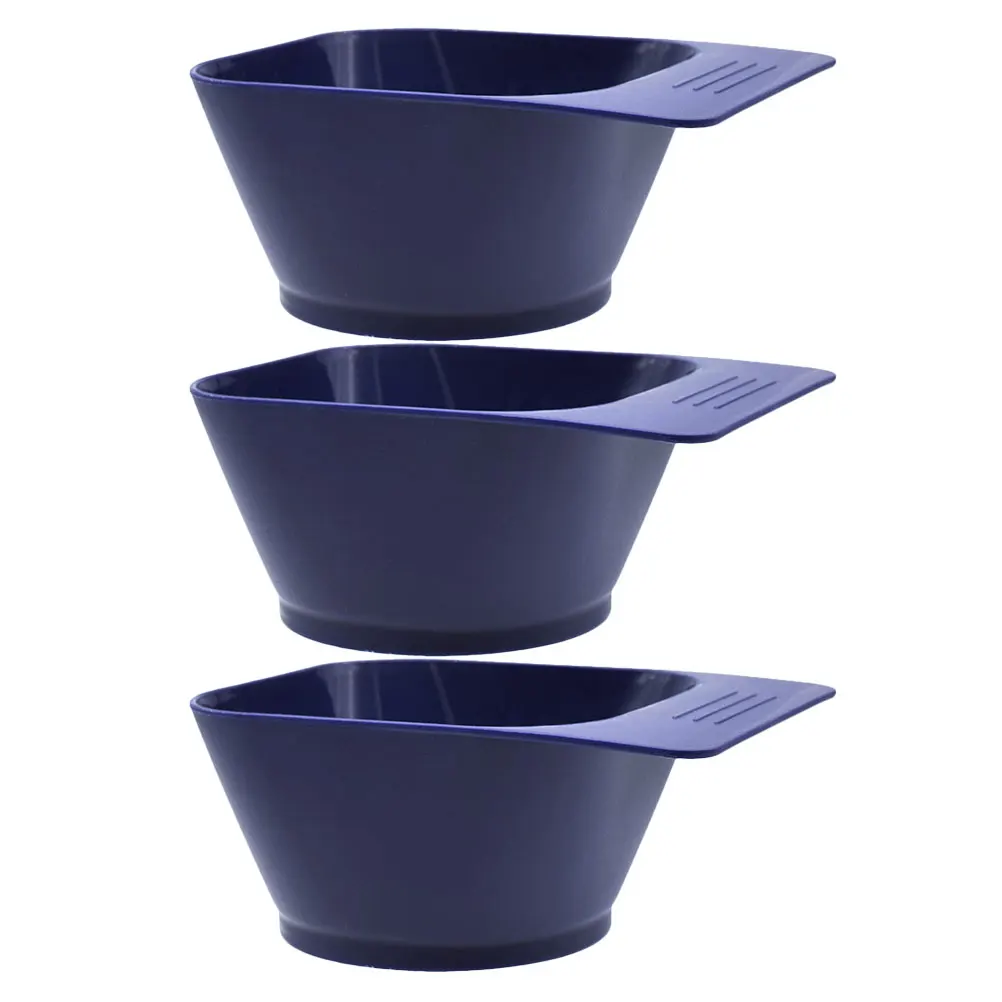 

3Pcs Hair Salon Dye Mixing Bowls Color Mixing Bowl for Stylists Practical Handle Design Bowl Mixer for Coloring Hair