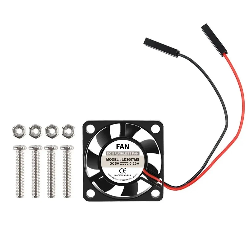 1/4Pcs 3.3V 5V Cooling Fan Brushless CPU Cooling Fan Heatsink Cooler Radiator for Raspberry Pi4 Pi3 B+, Pi 3, Pi 2, Pi 1 B+