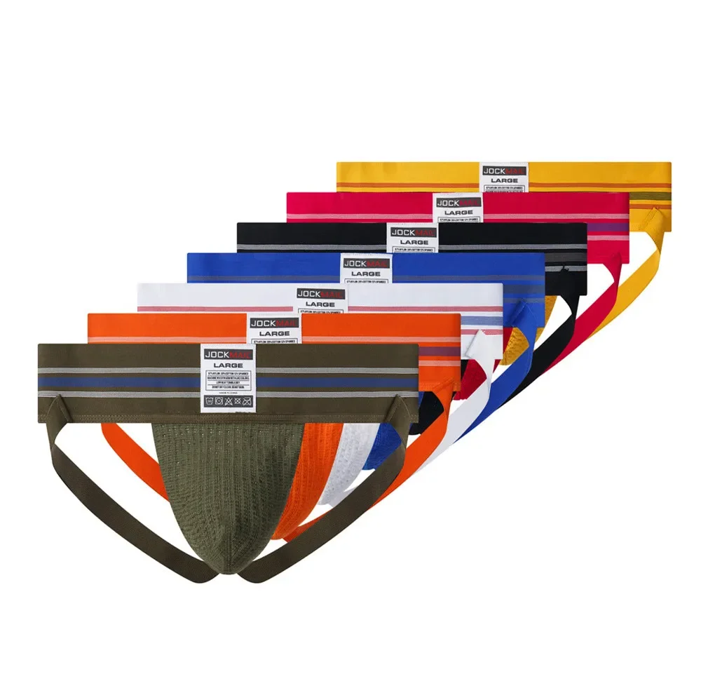 JOCKMAIL ملابس داخلية للرجال الرجال مثير ملخصات حزام رياضي الحقيبة Cuecas رجل القطن سراويل سيور شبكة السروال مثلي الجنس زلة أوم Srting