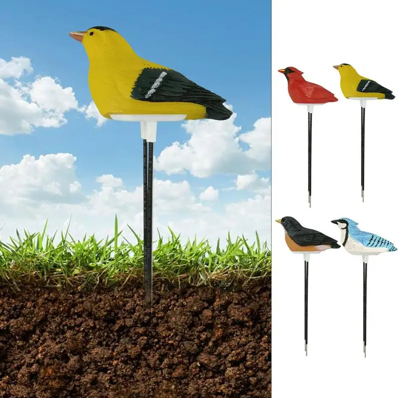 1 pc Indoor Plant Soil Tester Bird Style Water Moisture Garden Test Sensor Meter Hygrometer Watering Alarm Reminder Wireless