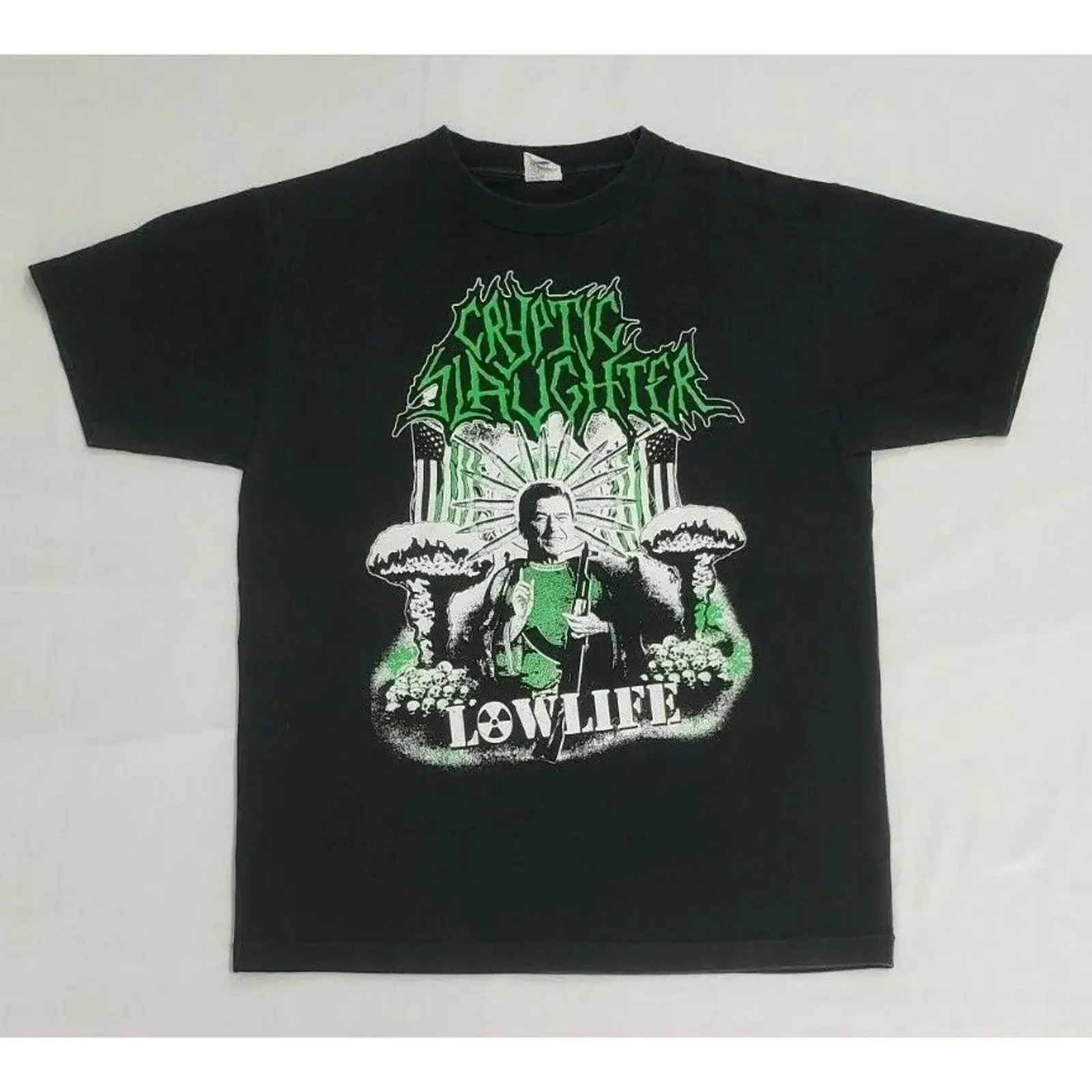 Cryptic Slaughter Lowlife T shirt Medium Alstyle Heavy Thrash Metal Band vintage Washed graphic Versatile Soft Stylish homme