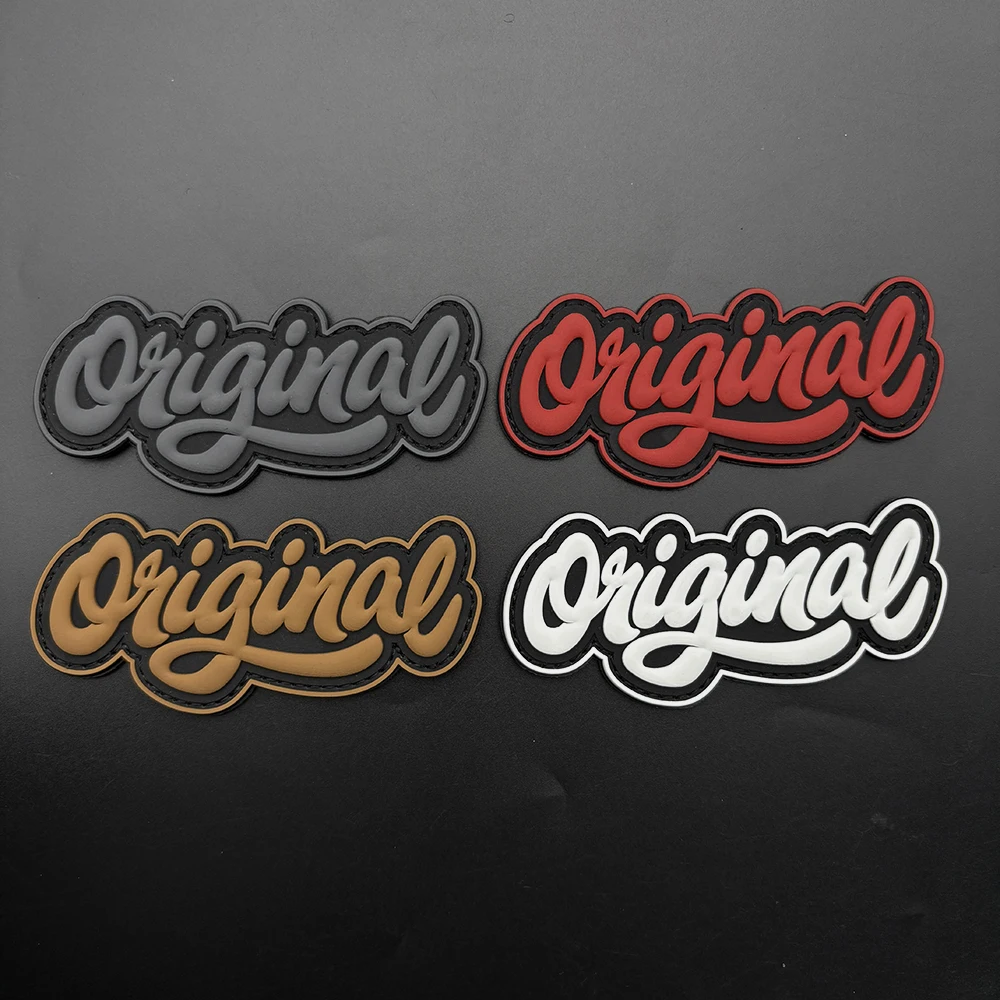 

An Original Text Pattern Pvc Patch Badge Sticker, with a Luminous Effect, Has Hook Fasteners on the Back, Suitable for Bags, Backpacks, Vests, and Clothing Decoration, Embroidered Patch Stickers, Soft Rubber