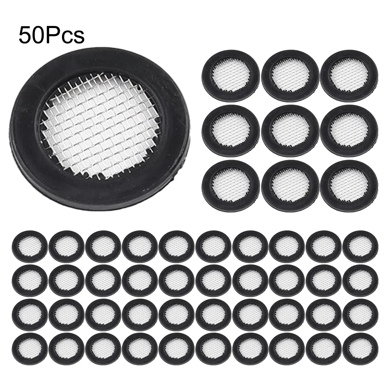 20PCS Rubber Gasket Hose Washer Seal O Ring Flat Gasket Filter Net Garden Shower Head Fit For 1/2 Inch Garden Hose Water Faucet