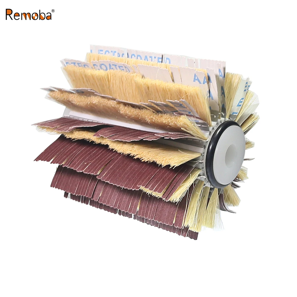 ضياء. 200 مللي متر x L. 220 مللي متر x ثقب 25.4 مللي متر السيزال جلخ الرملي القماش إطارات لامعة فرشاة ل لوح خشبي طحن التلميع #1