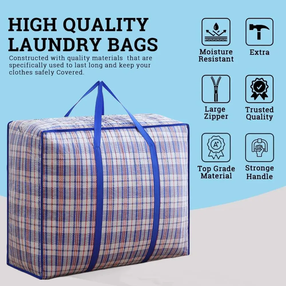 أكياس غسيل كبيرة الحجم مع سحابات أكياس تخزين شديدة التحمل حقيبة ملابس مقاس S M L XL XXL تخزين منظمة