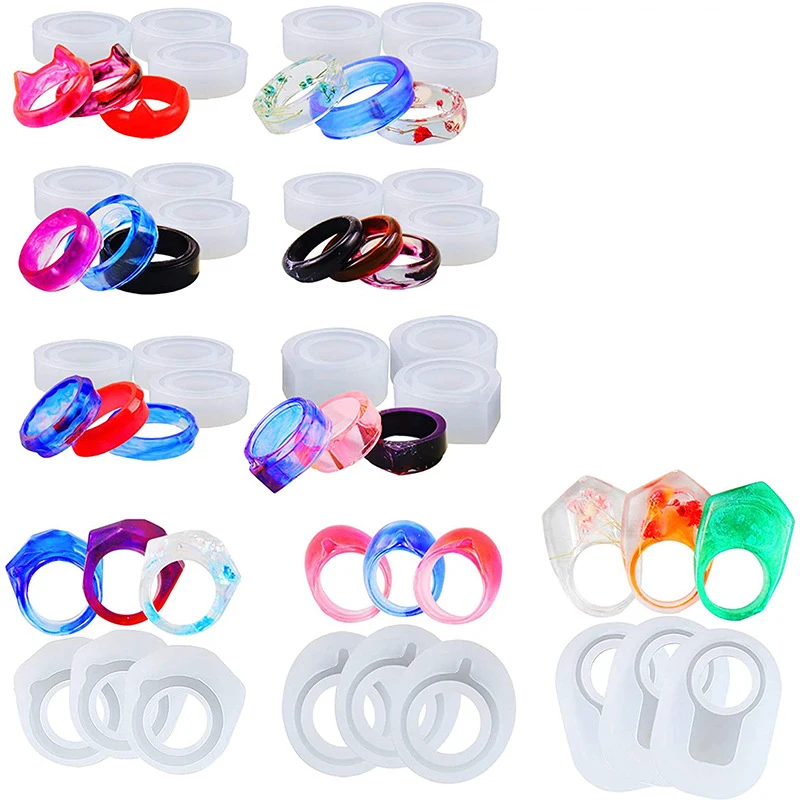 قالب من السيليكون للمجوهرات البنصر البيضاوي شكل قطة مستديرة قلادة عصابة قالب أدوات صنع المجوهرات #1