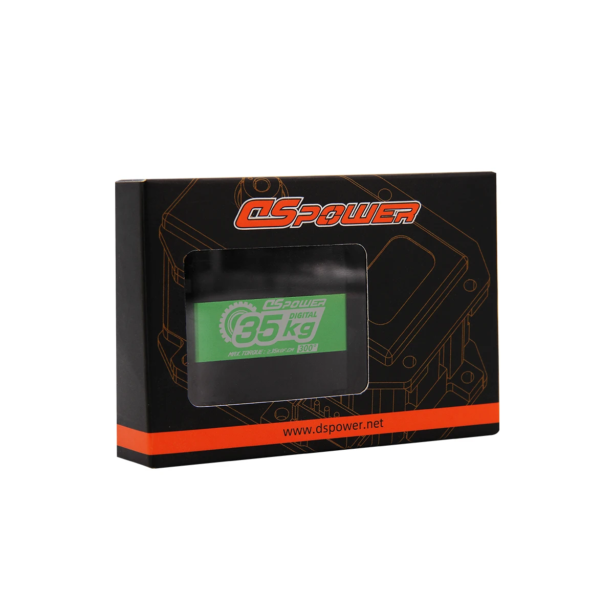 DSpower 35 kg Metallgetriebe, großes Drehmoment, digital 300 °   Servo-Hochgeschwindigkeitsmotor 6,0 ~ 8,4 V für RC-Autos, LKWs, Boote, Drohnenzubehör