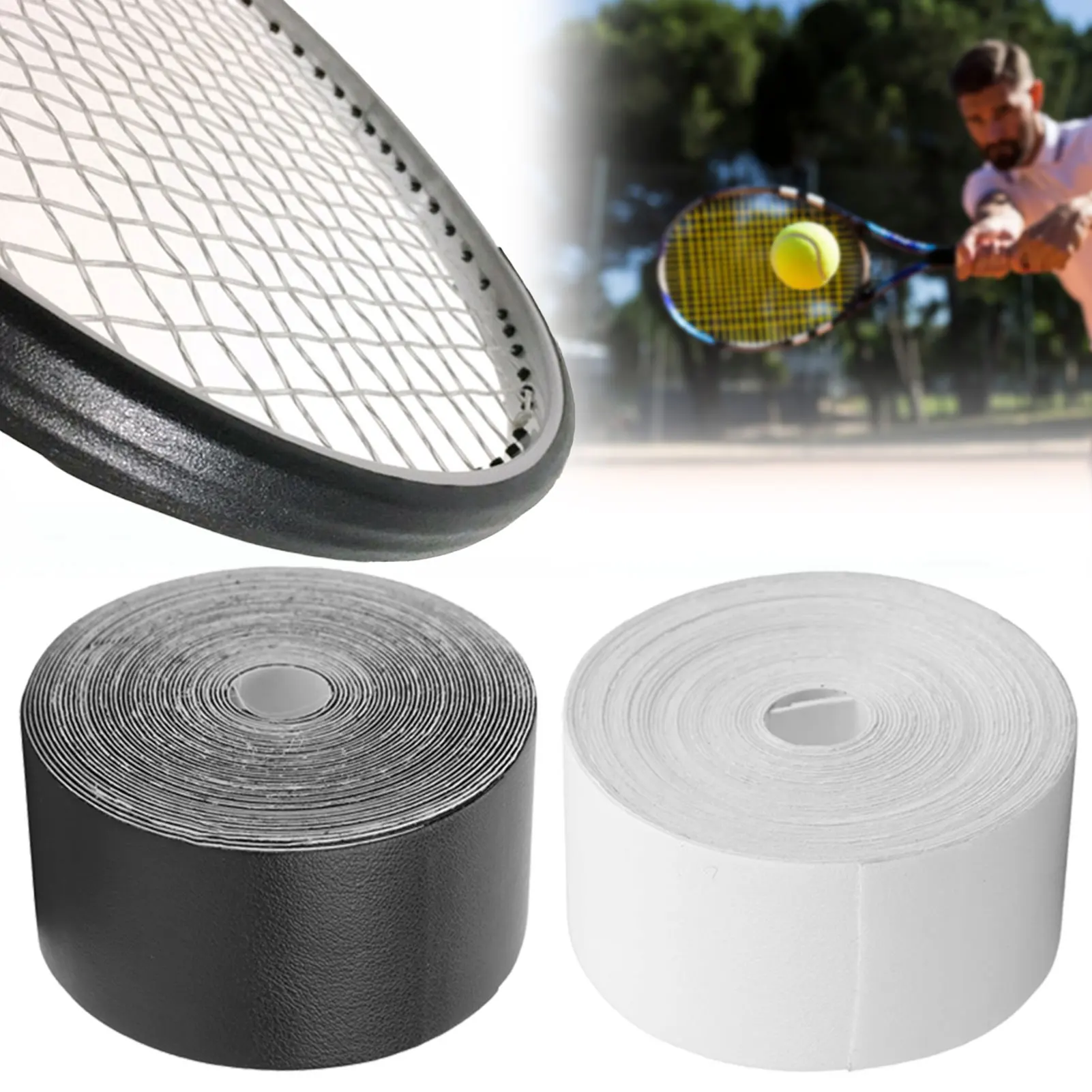 5 Meters Racket Head Tape Tennis Racket Tape Racket Head Protective Tape Widened Squash Racquet Guard for Sports Gear
