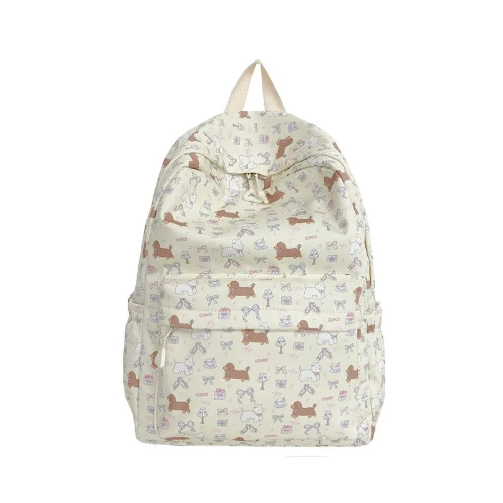 Creative Nylon Dog Backpack Large Capacity Korean Style Students School Bag Handbag Storage Bag Shoulder Bag Outdoor
