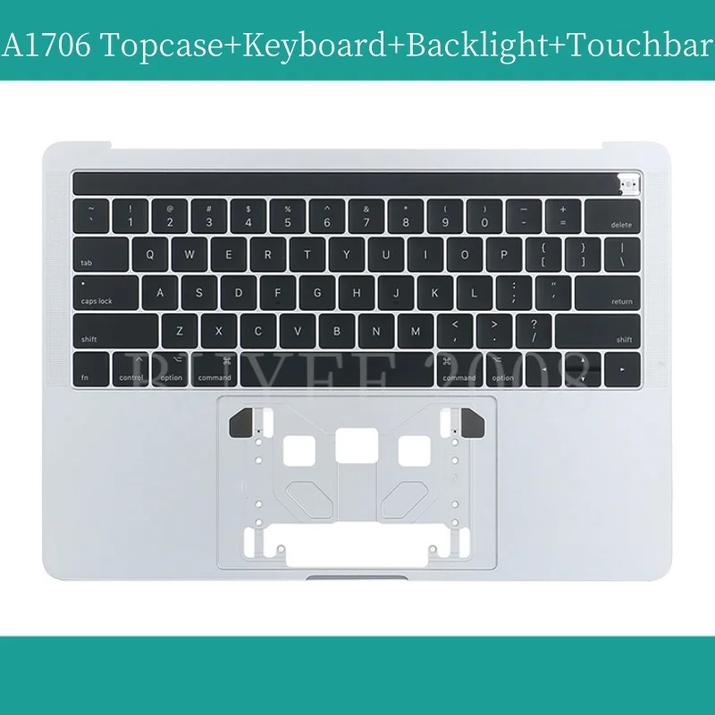 Teclado Original para Macbook Pro US A1706, accesorio con retroiluminación, barra táctil, gris espacial, plateado