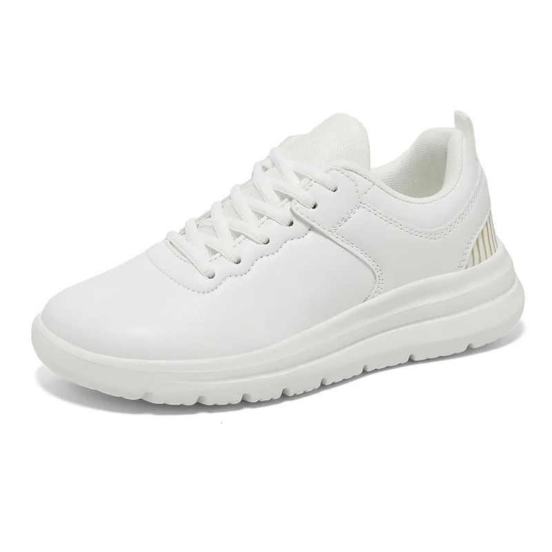 Wide Toe Box Leather Sneakers Women Men Waterproof Flat Walking Shoes Lightweight Casual Sports Shoes for Jogging Driving