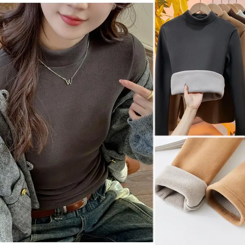 

Women's Mid-Collar f-High-Collar Long-Sve Lace irt Autumn under irt Commute Sle Other Fabric Regular Sve