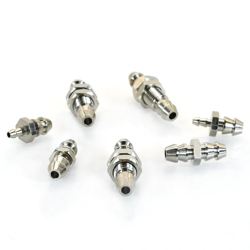 10 Stück Mini-Widerhakenanschlüsse Pagodenanschluss M3 M4 M5-Luftschlauch 3 mm 4 mm 6 mm Pagode Messing Pneumatikrohr Luft-Schnellverbindung T-Typ – Detail 6