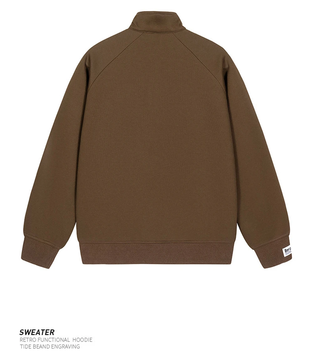 Spring Autumn Men's Half Zipper Sweatshirt Fashion Men Anorak Windbreaker Pullovers Men Loose Fit Streetwear Sweatshirt