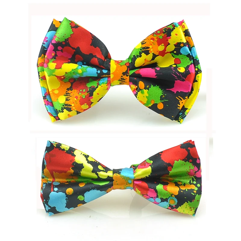 

Мужские аксессуары, галстуки-бабочки для мужчин и женщин, дизайн радужной краски на Хэллоуин, смокинг, платье Gravata, вечерние галстуки-бабочки с узлом-бабочкой, подарок