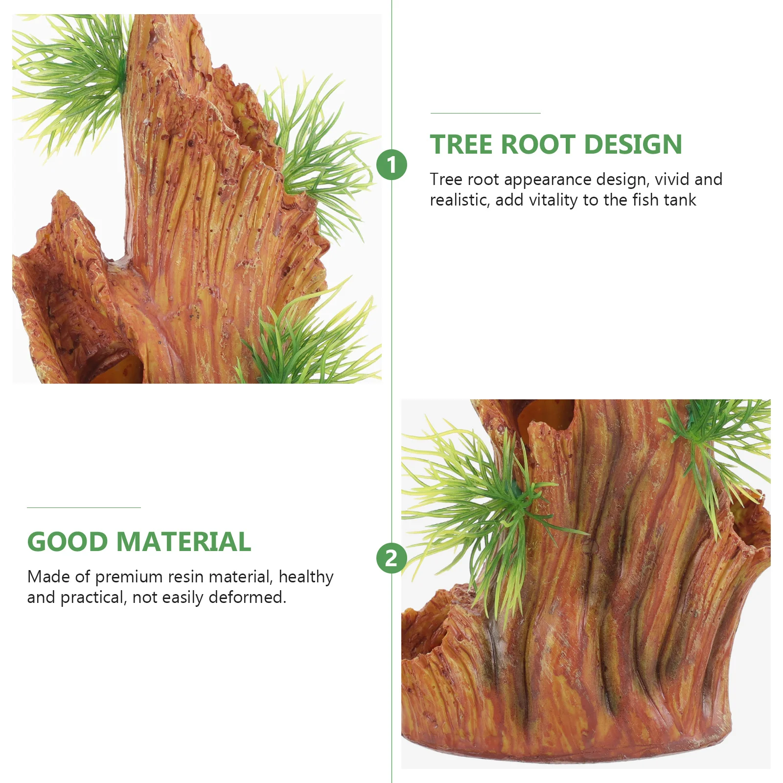 

Lifelike Simulation Tree Stump Resin Aquarium Decoration Realistic Underwater Fish Tank Hideout Landscape Ornament