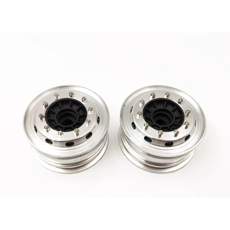 1 Pair Metal Front Hub for 1/14 Tamiya RC Truck Scania BENZ VOLVO MAN Diy Parts