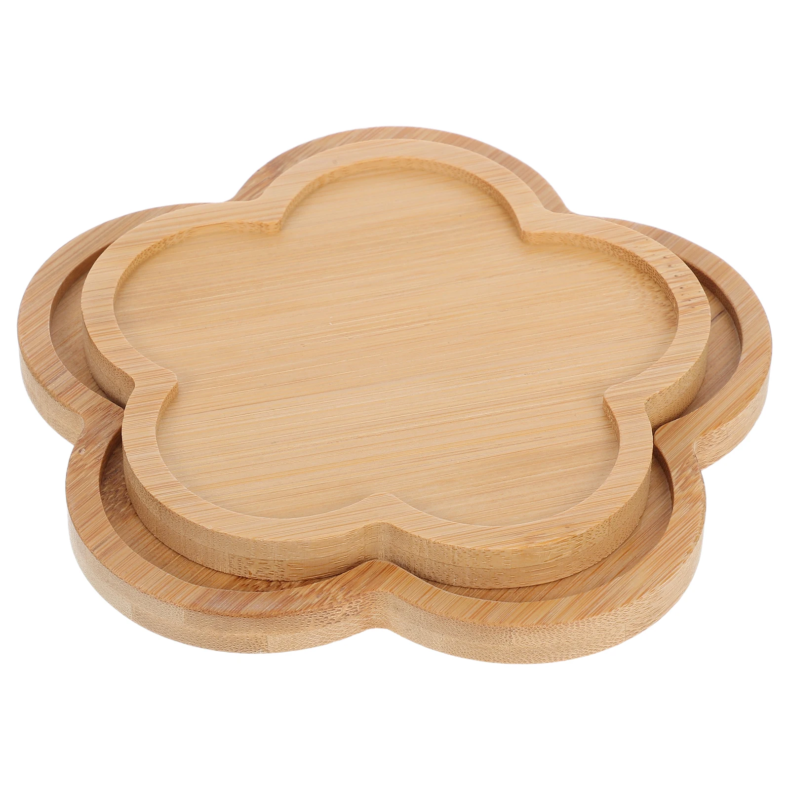 

2 Pcs Coaster Drinking Coasters DIY Supplies Handmade Wood Blank Plant Stands Base Trays Flower