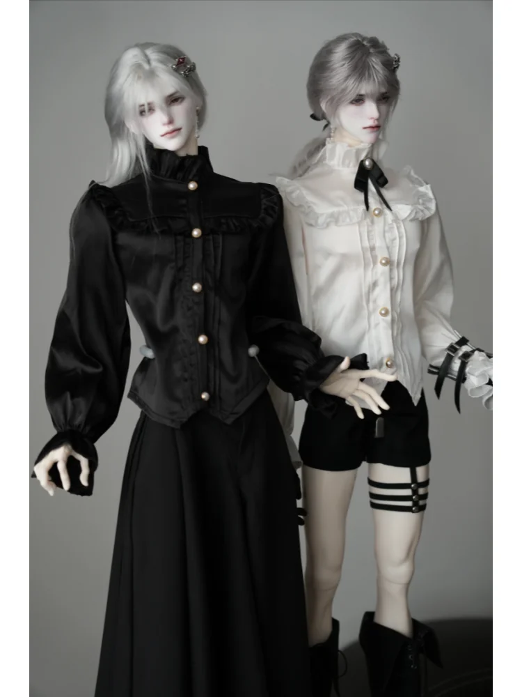 เสื้อผ้าตุ๊กตา BJD สำหรับตุ๊กตาขนาด 1/4 รุ่น ID75 เสื้อเชิ้ตผูกเชือก เสื้อผ้าตุ๊กตา อุปกรณ์เสริม (เฉพาะเสื้อ ไม่รวมตุ๊กตา)