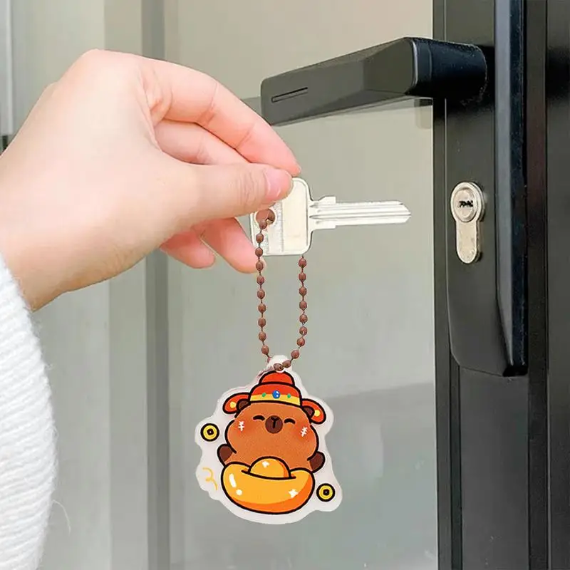 Capybara 가방 매력 Capybara 키체인 펜던트, 귀여운 키체인 배낭 장식, 다기능 배낭 홈 장식