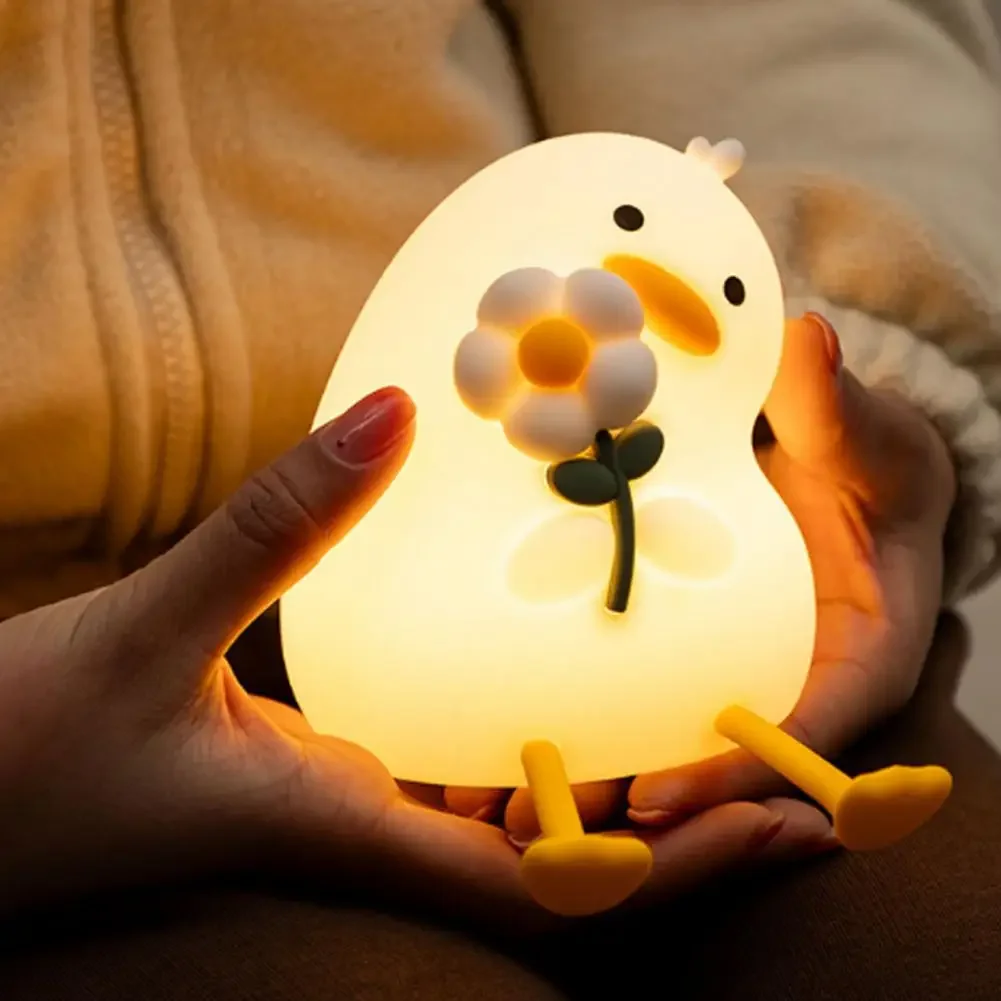 3 مستوى عكس الضوء لطيف الحضانة ضوء الليل قابلة للشحن Kawii اللمس مصباح ل مكتب ديكور سيليكون ليلة ضوء مصباح لتهيئة الجو