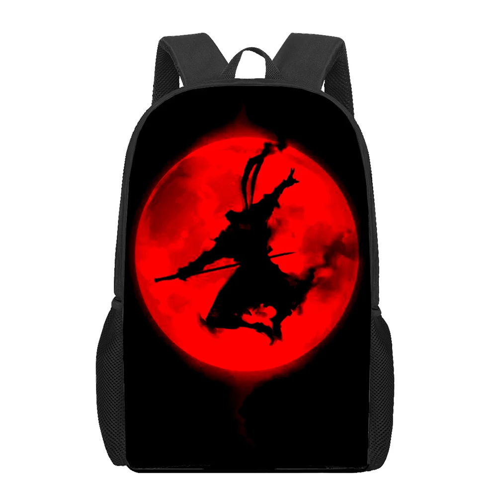 Mochila japonesa com estampa samurai, mochila escolar para meninas e meninos adolescentes, mochila infantil, mochila de ombro, casual