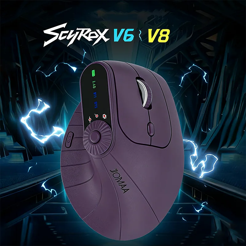 Multi-Device Vertical Ergonomic Mouse With Function Adjustment Kno Rechargeable 2.4G Bluetooth Wireless Mouse Custom for Tablet