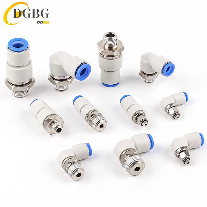 

SMC Type Rotary One-touch Fitting KSH Male connector KSL Male elbow tubing O.D. 4 6 8 10 12mm Connection thread M5 1/8 1/4 3/8