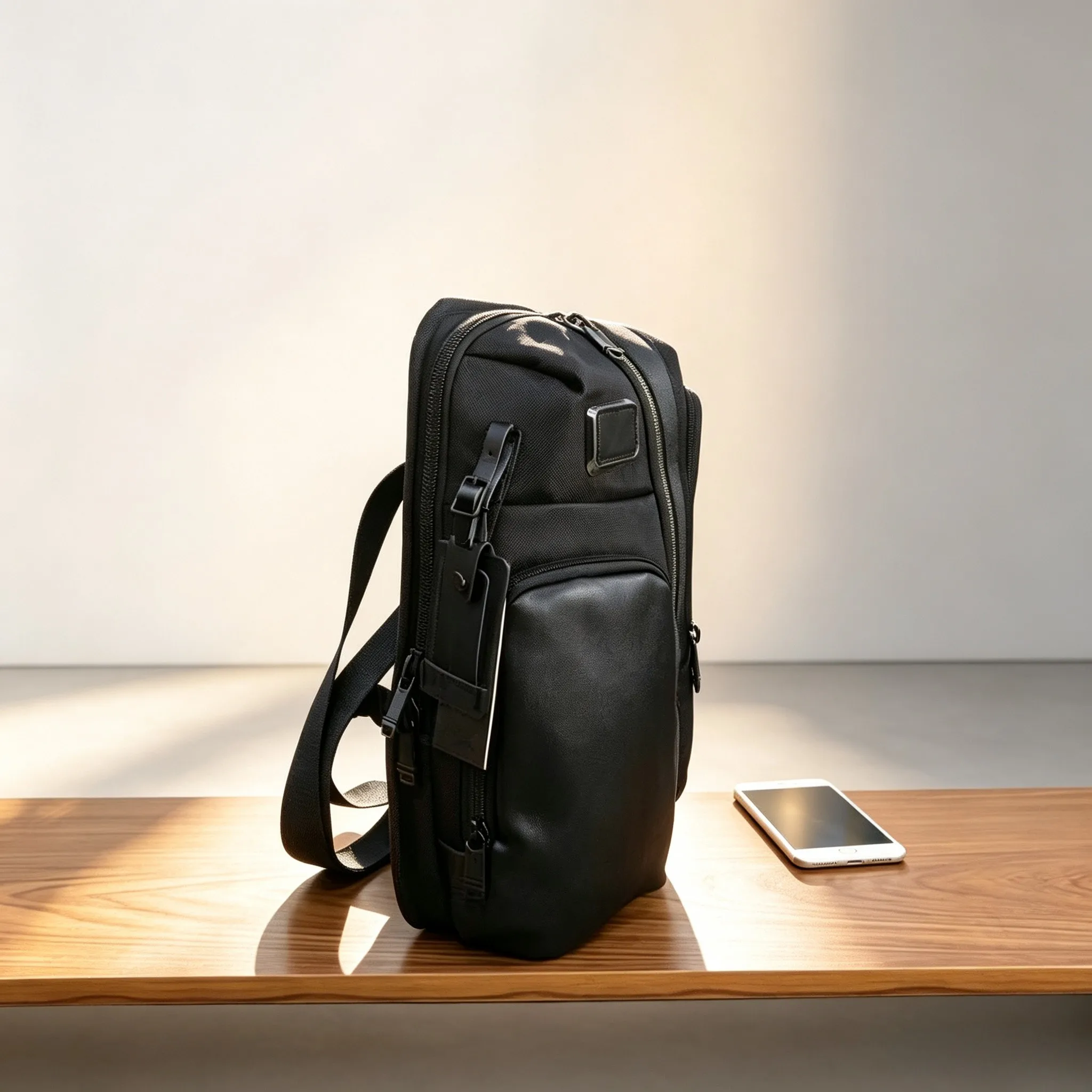 Men Ballistic Nylon Sling Chest Bag, Minimalist Fashion Crossbody Shoulder Bag for Outdoor Business Travel Daily Commute view 4