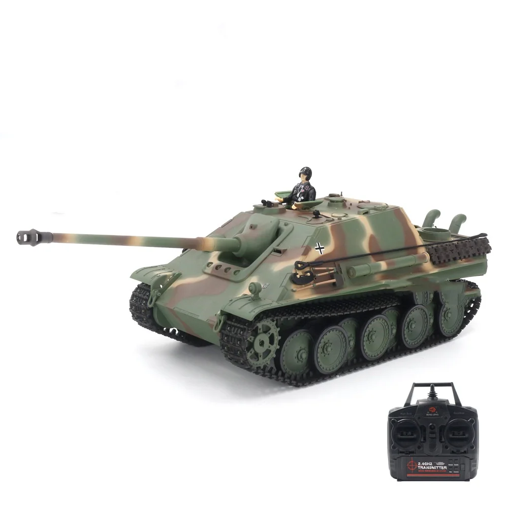 Rc Car 2.4g Remote Control Tank De Leopard Heavy Multi-function Battle Competitive Simulation Tank Car Model Boy's Birthday Gift