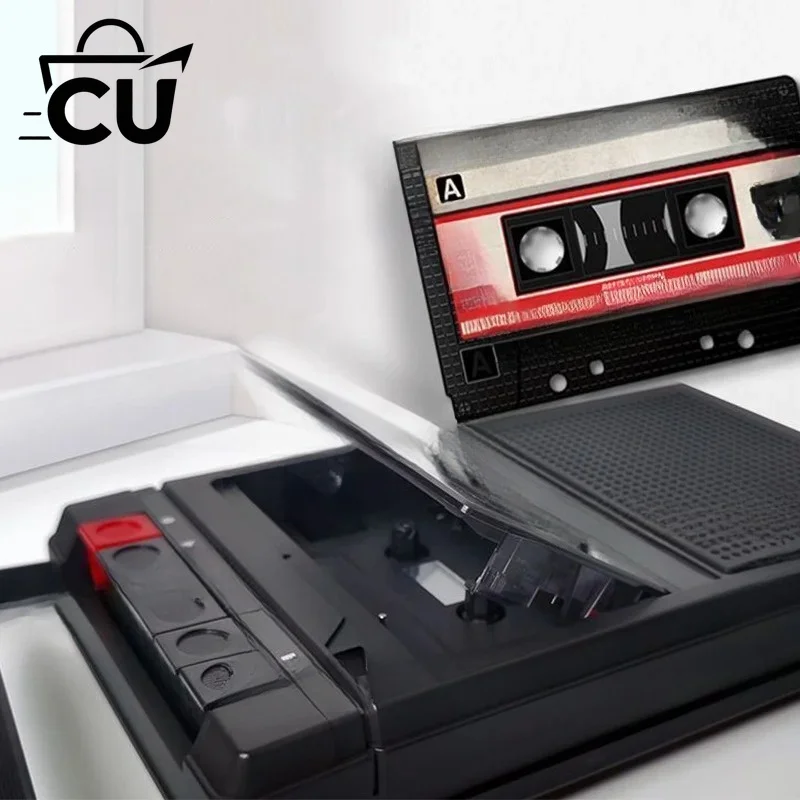 Retro Portable Cassette Recorder Walkie-Talkie Player All-In-One Nostalgic Tape Player with Playback Function
