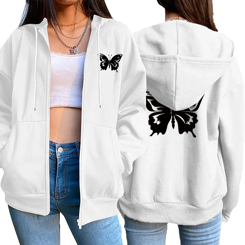 

Loose Quality 2026 Spring Women Zipper Cardigan Hooded Sweatshirt Hot Sales Fashion Casual Jogging Lady Versatile Sport Coat