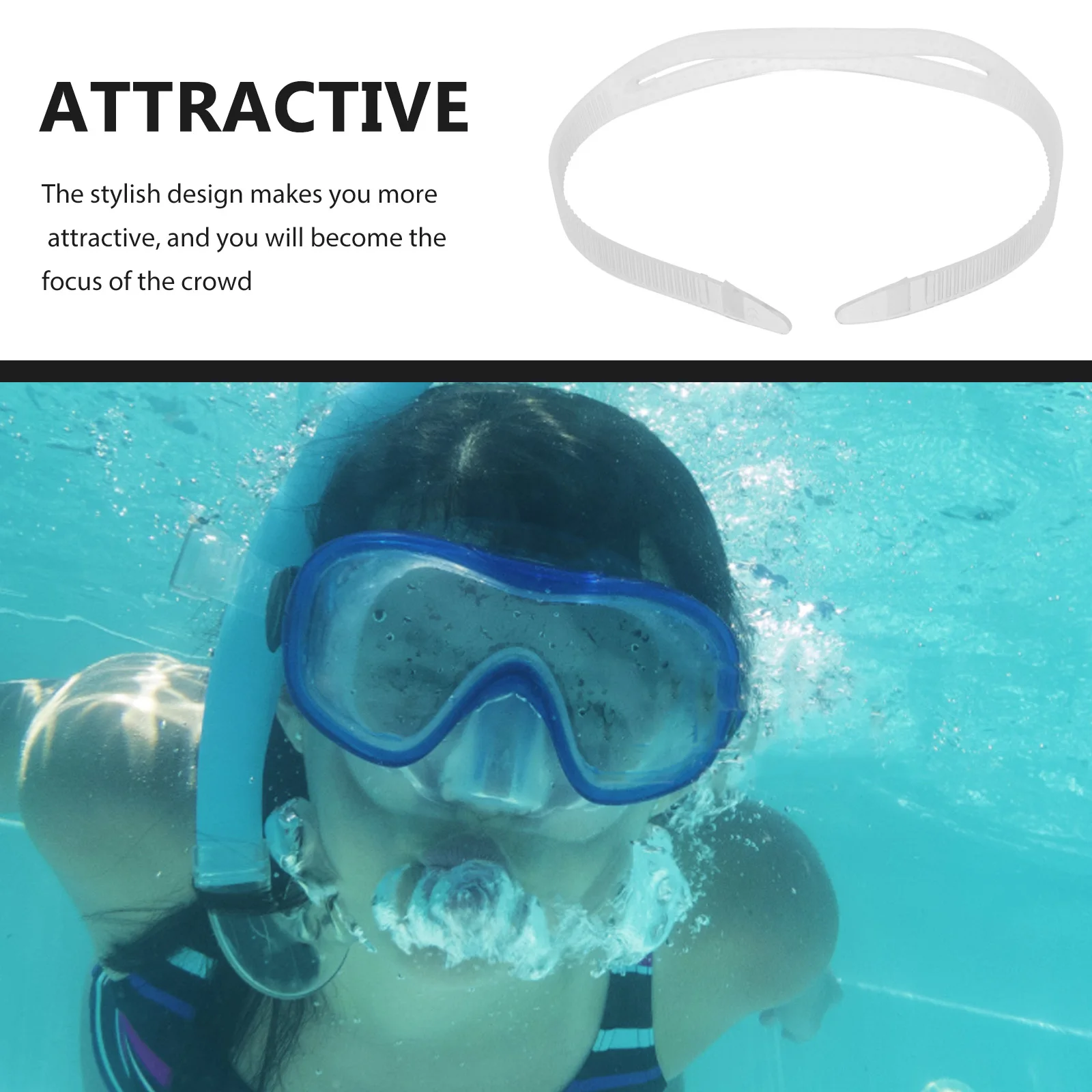 

Diving Goggles Elastic Goggle Straps Elastic Band Goggle Parts S Size Fits Masks Stable Adjustable Accessories