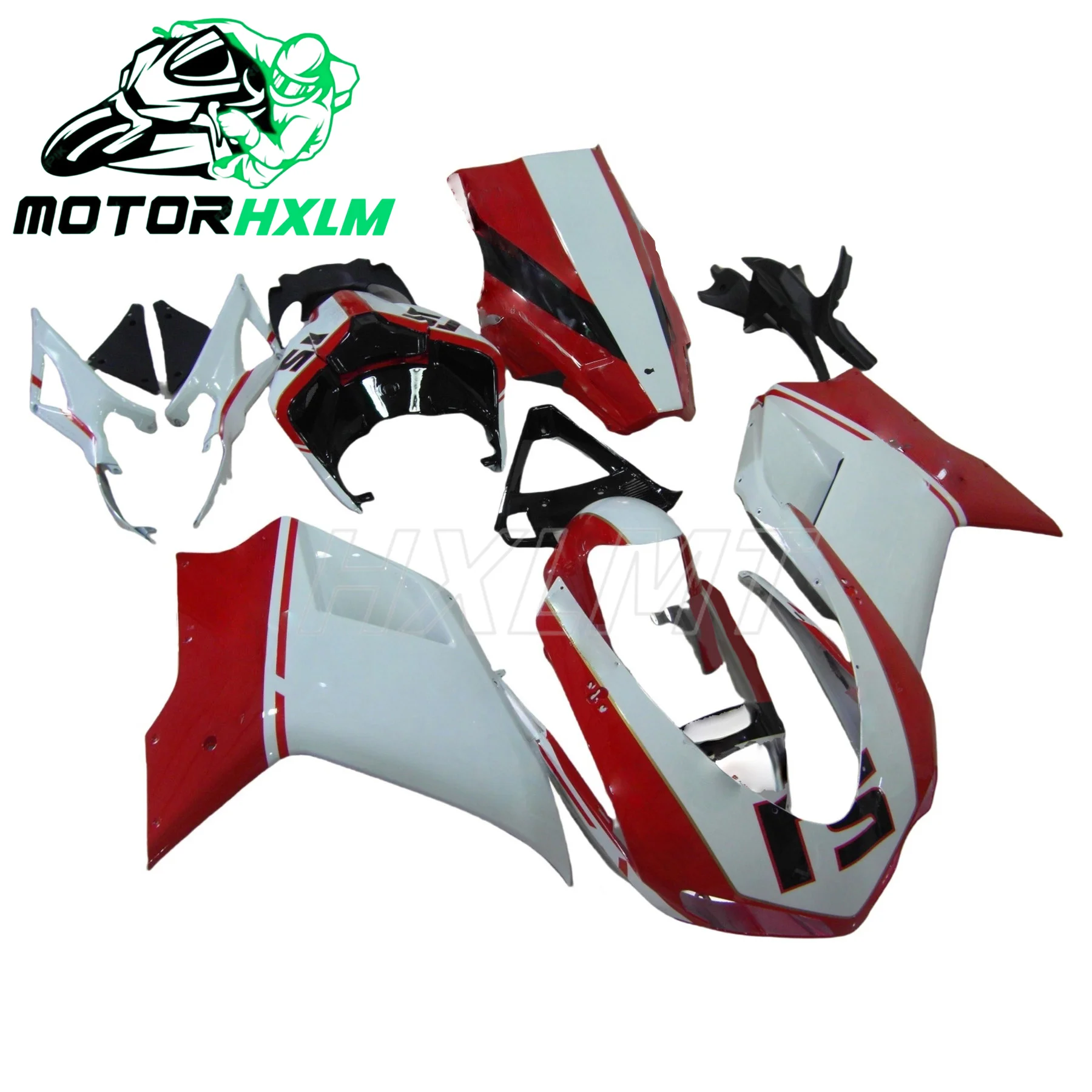 For Ducati 848 1098 1198 1098S 07-11 injection Fairing Kit Motorcycle Body Shell Kit 848 Evo1098 1198 1098S 07 08 09 10 11 3