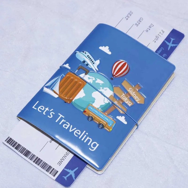 Let's  Traveling Passport Cover Case Multifunctional World Trip Travel Wallet Passport Holder Sleeve with ID Credit Card Slot