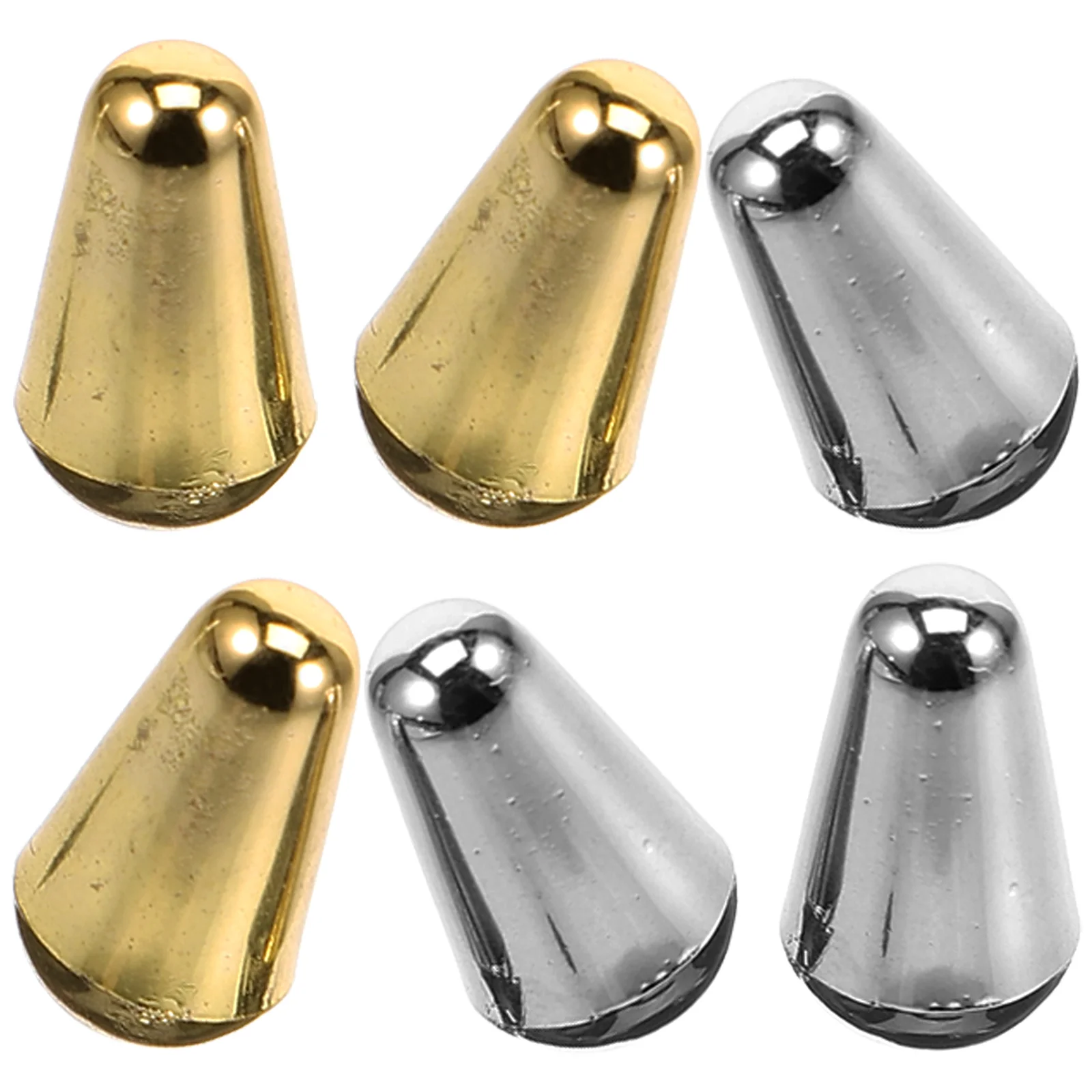 6 Pcs Guitar Switch Cap Toggle Caps Knob Metal 3 Way Tip Parts Electric Acoustic