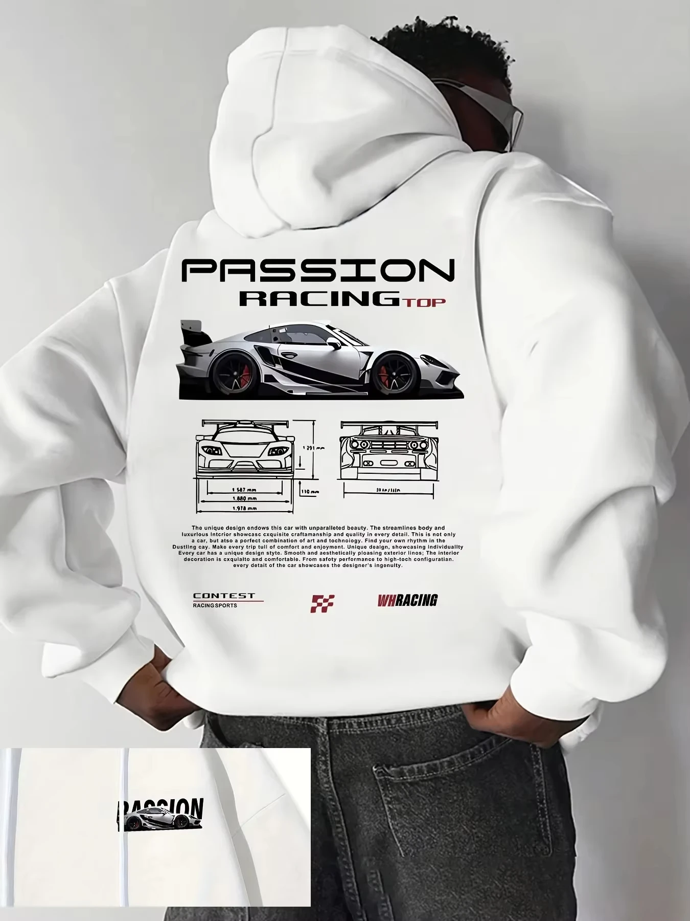 2025 هوديي غير رسمي مطبوع عليه حروف أبجدية فضفاض مناسب-Temu Bahrain ملابس الشارع 22ss ملابس هوديس قطعة واحدة haikyuu #3