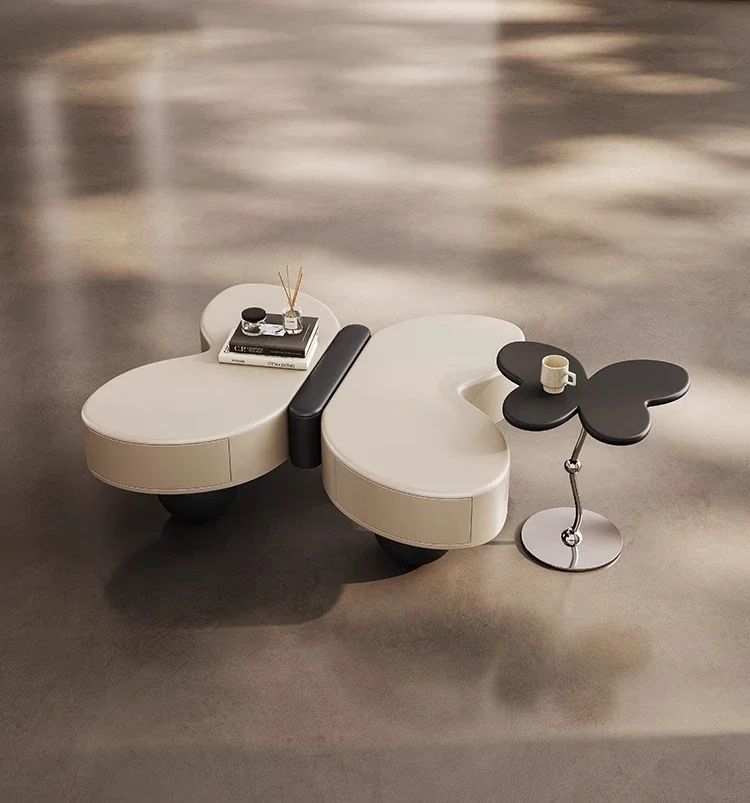 

1*Creative Italian minimalist designer butterfly coffee table high-end small apartment living room home