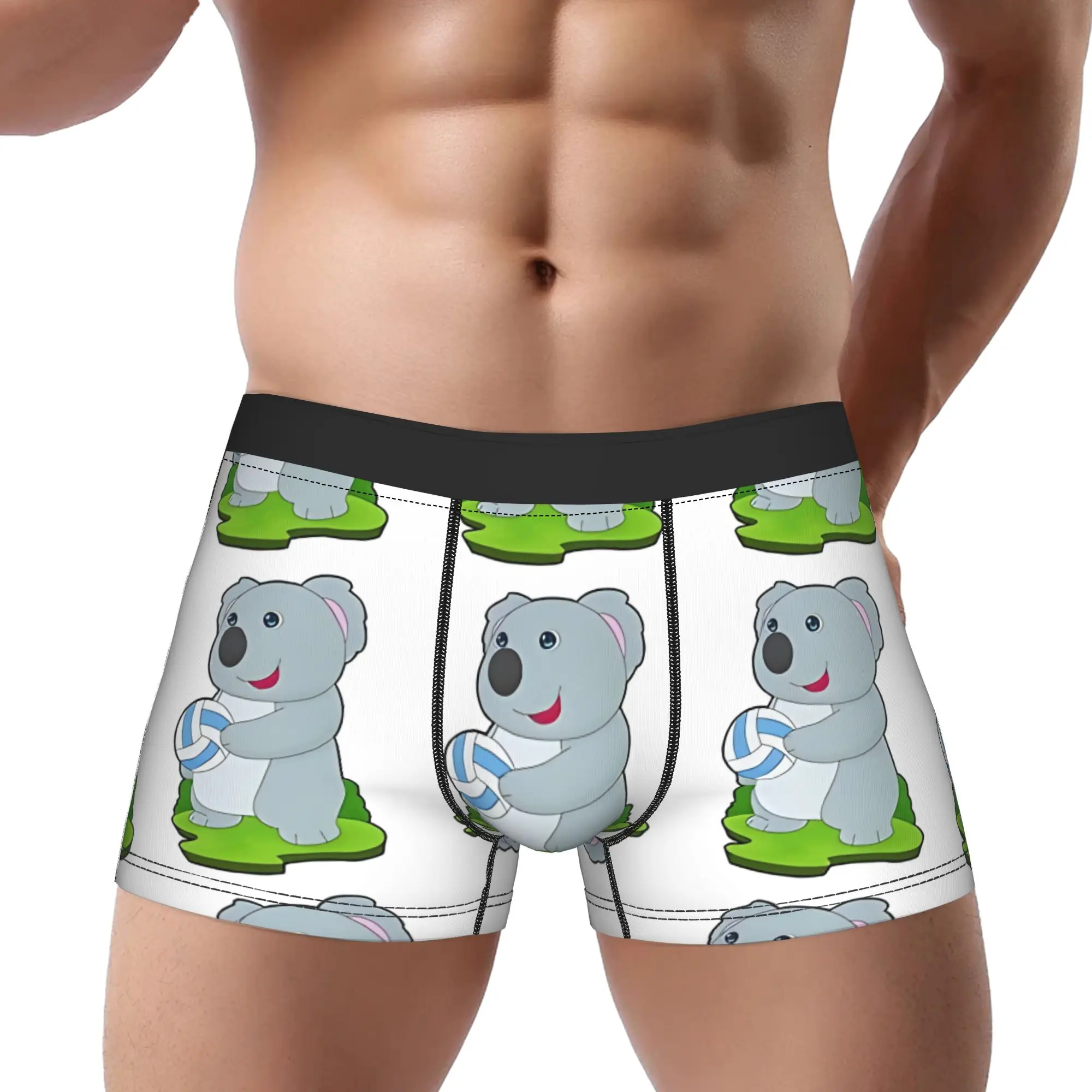 Koala Volleyball Underpants Homme Panties Male Underwear animal Print Shorts Boxer Briefs