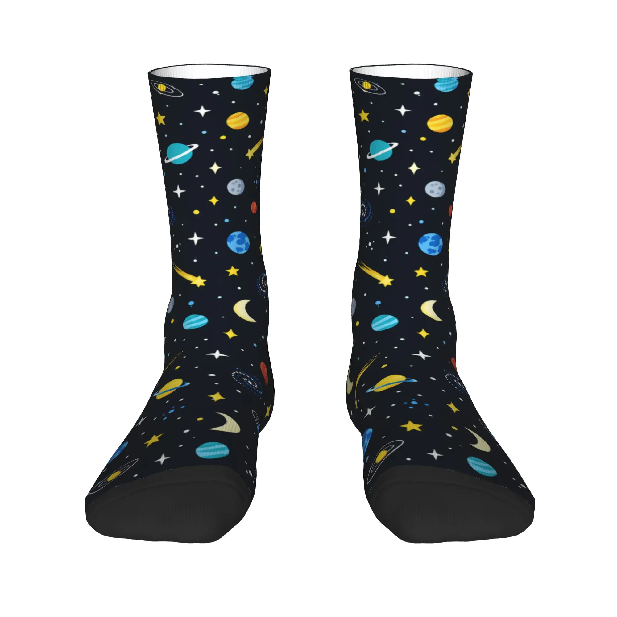 Women Men Socks Space Planet Galaxy Print  Novelty Cosmic Stockings Anti Slip High Quality Socks Winter Graphic Running Socks