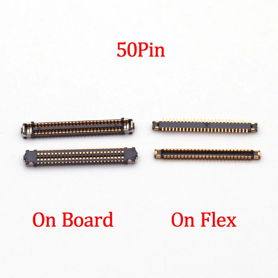 2-10PCS 50Pin For Motorola Moto E6 Plus E6Plus XT2025 XT2025-1 XT2025-2 LCD Display Screen FPC Connector Slot On Motherboard