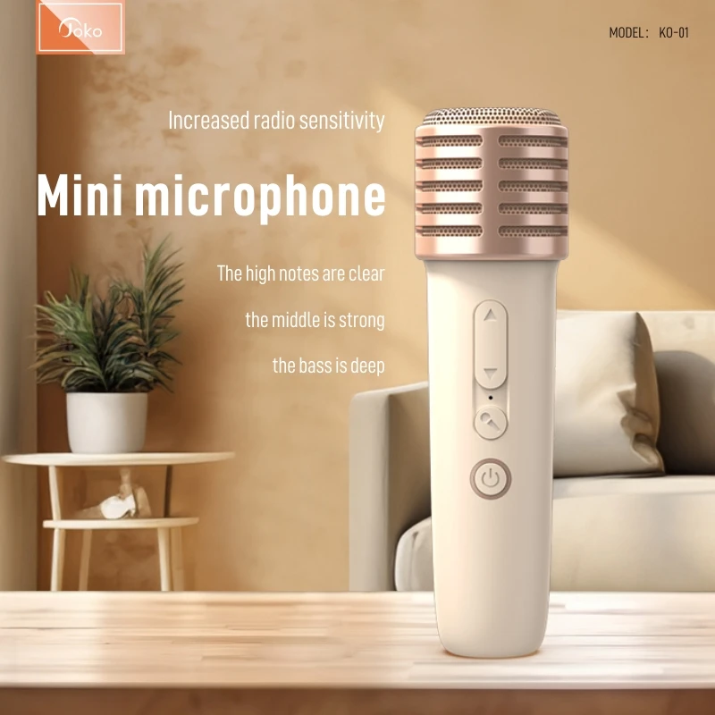 Color Ambient Light Speaker Wireless Bluetooth Speaker with Microphone Wireless Karaoke Machine Portable Mini Speaker